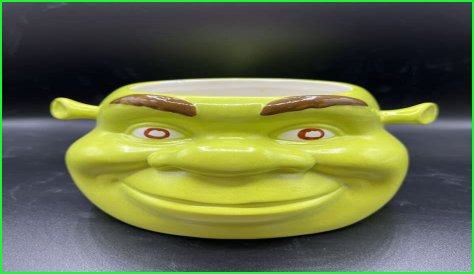 Rare Shrek Coffee Mug 2004 Dreamworks Galerie Large 3D Face Pencil Cup Large for Sale